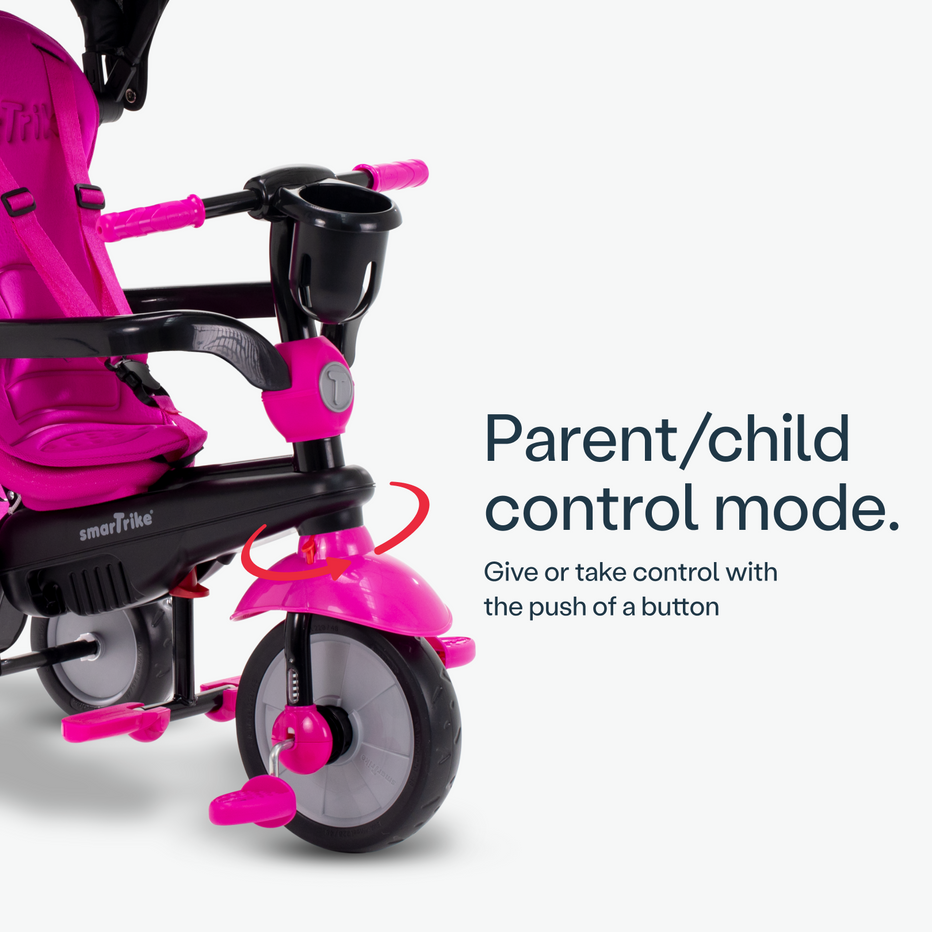 SmarTrike Triciclo Swing Deluxe 650-0900 - 4 In 1, Per Bambini 10-36 Mesi, Con Tettuccio E Borsa