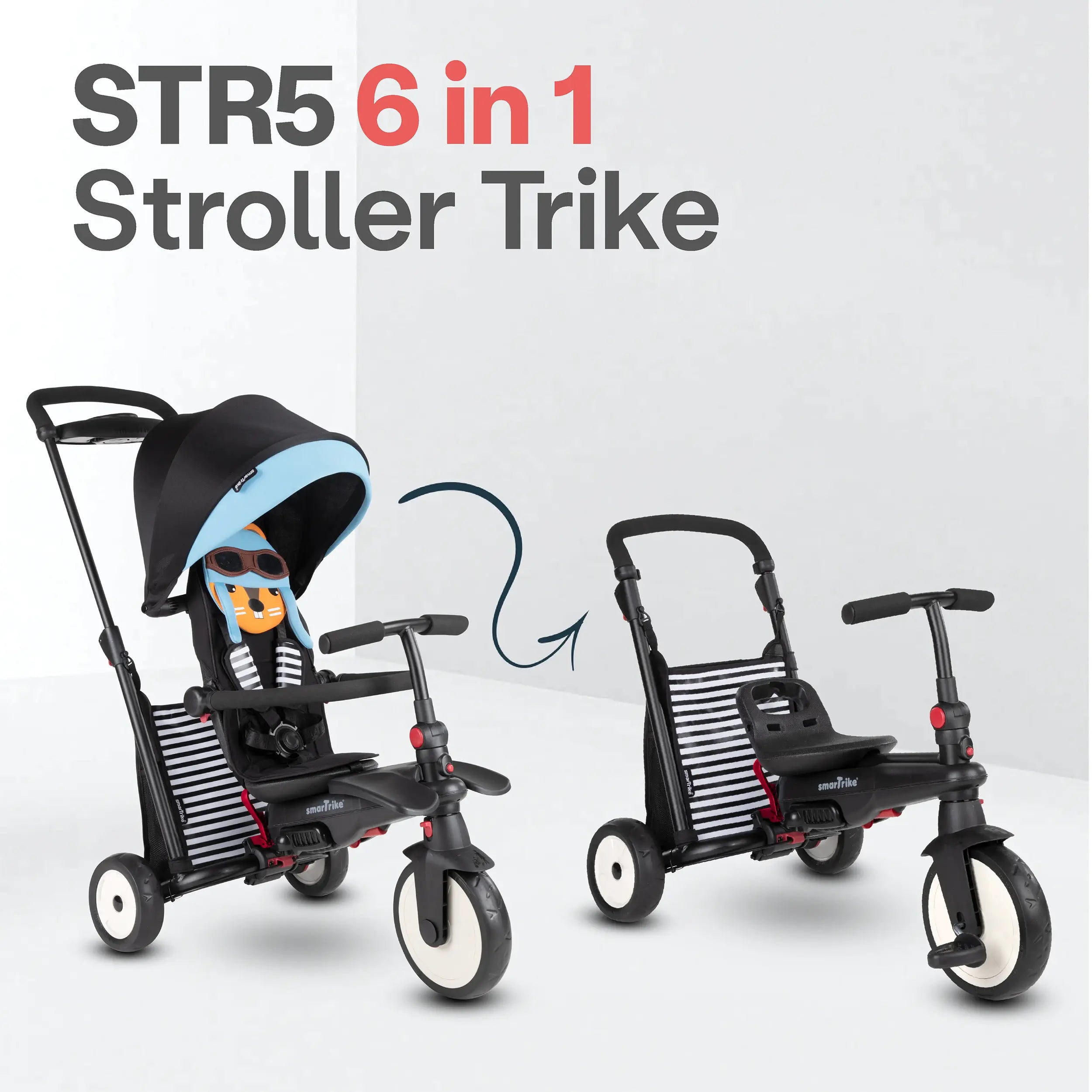 6 in 1 STR5 Animals Folding Stroller Trike Smartrike EU
