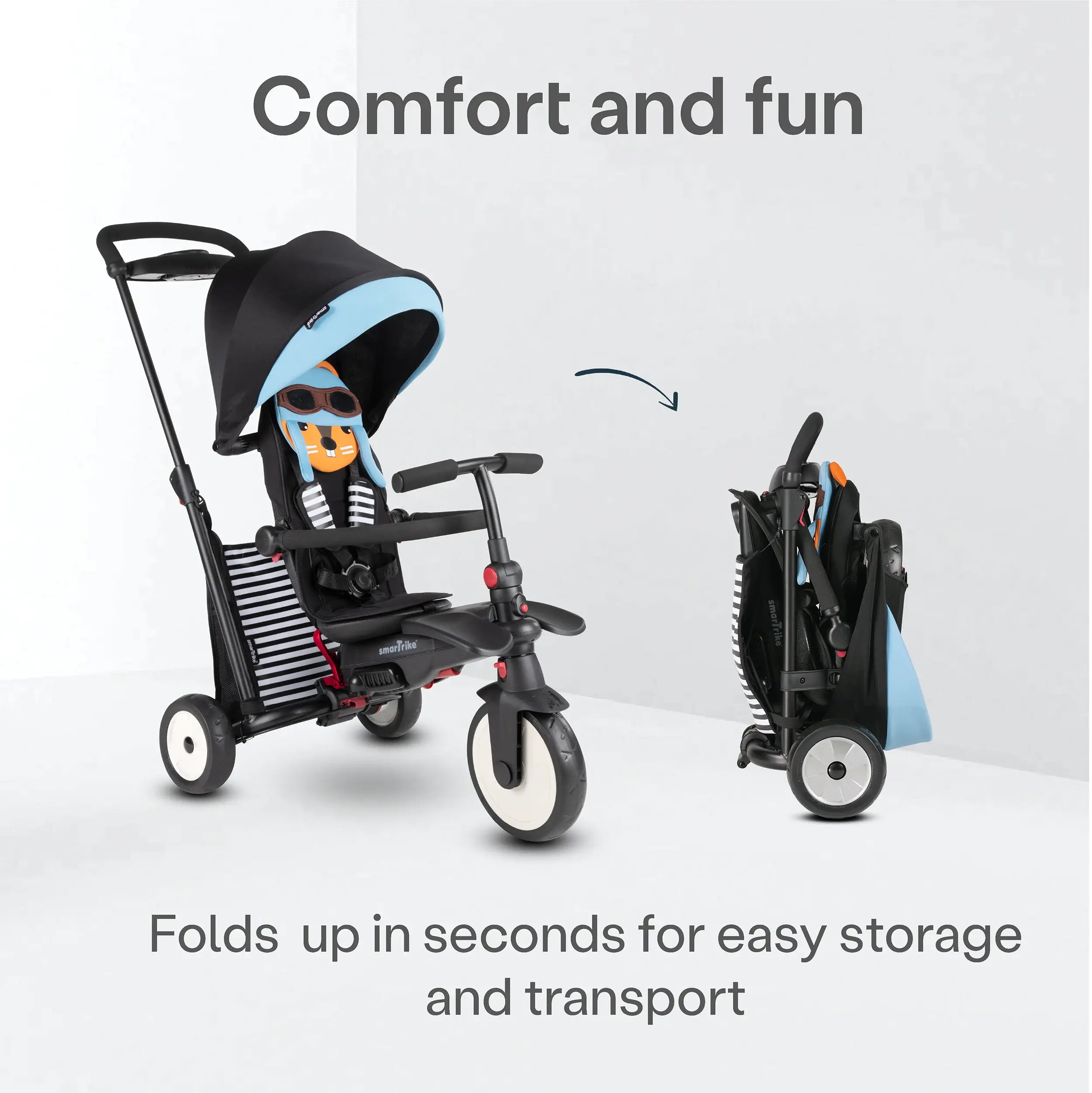 6-in-1 STR5 Animals Folding Stroller Trike