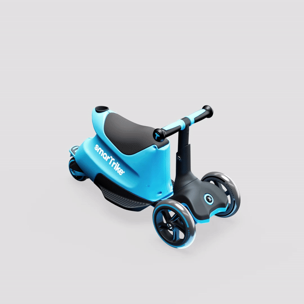 a blue and black scooter